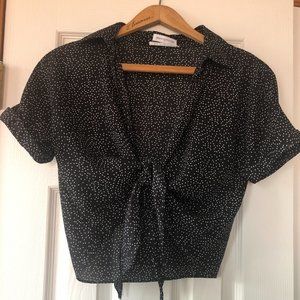 Urban Outfitters Black Tie-Top